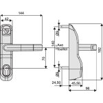 Module ext�rieur pour serrure antipanique - � poign�e - pe 13 / 23 noir vachette