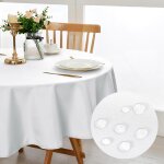 Moiuy - - nappe ronde anti - taches, lavable et impermable - pour salle  manger, jardin, fte, mariage ...