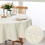 Moiuy - - nappe ronde anti - taches lavable et imperméable - pour salle à manger, jardin, fête, mariage ... Moiuy - - nappe ronde anti - taches lavable et imperméable - pour salle à manger, jardin, fête, mariage ...