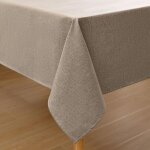 Moiuy - nappe de table aspect lin nappe rectangulaire 140 x 140 cm nappe exterieur impermable anti - ...
