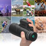 Monoculaire de vision nocturne professionnel 12x50, puissant et portable, zoom, etanche, pour le camping ...