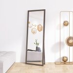 Montage mural miroir sur pied avec cadre en bois, 140 x 50 cm, image haute d�finition, pour le salon ...