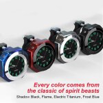 Montre de guidon etanche universelle 18 - 22 mm pour moto, avec cle, horloge a quartz lumineuse en aluminium, ...