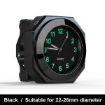 Montre de guidon etanche universelle 18 - 22 mm pour moto, avec cle, horloge a quartz lumineuse en aluminium, ...