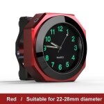 Montre de guidon etanche universelle 18 - 22 mm pour moto, avec cle, horloge a quartz lumineuse en aluminium, ...