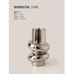 Morandi vase advanced sense light ornement de luxe placage créatif argent vase en céramique simulation ... Morandi vase advanced sense light ornement de luxe placage créatif argent vase en céramique simulation ...