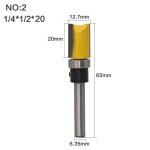 Mortaisage de charnire de garniture de gabarit de tige, fraise en bout droite, coupe - bordure affleurante, ...