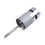 Moteur 775 12 / 21 v, engrenage, arbre de 5 mm, pour tondeuse  gazon, perceuse - visseuse sans fil, ...
