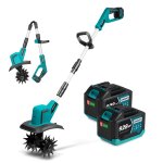Motobineuse lectrique sans fil brushless, 4 lames acier, largeur de travail 20 cm, profondeur de travail ...
