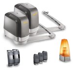 Motorisation � bras lockyvia essential rts pour portail battant - livr�e avec 3 t�l�commandes keypop, ...