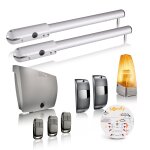 Motorisation de portail battant � v�rin sgs essential rts - livr�e avec 3 t�l�commandes keypop, feu orange ...