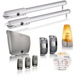 Motorisation de portail battant � v�rin sgs essential rts - livr�e avec 3 t�l�commandes keypop, feu orange ...