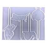 Moule pour etiquettes de plantes en pot, en silicone epoxy, divers piquets de jardin, moule pour etiquettes ...