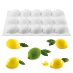 Moule en silicone au citron, pour mousse, chocolat, savon, gateau, patisserie, outils de cuisson( )