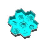 Moule a treillis de glace numrique, polygone, a ds, a gteau, cuisson, crme a ds, accessoires de ...