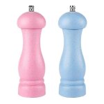 Moulin a sel et a poivre en bois de chene de haute qualite, a grosseur reglable et rechargeable - excellence( ...