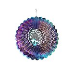 Moulin  vent color en acier inoxydable 3d, dcoration de jardin dynamique  suspendre