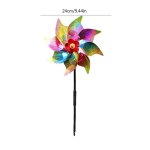 Moulin  vent  fleurs color et cratif pour dcoration de jardin, epouvantail d'oiseaux, pelouse extrieure, ...