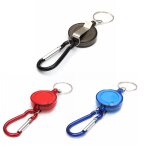 Mousqueton tlescopique en mtal pour porte - cl, anti - perte, boucle de porte - cl rtractable edc, ...