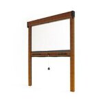 Moustiquaire avosdim luxe store recoupable l 1250 mm x h 1600 mm bois