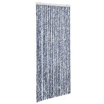 Moustiquaire bleu blanc et argent� 56x185 cm chenille