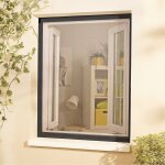 Moustiquaire enroulable recoupable alu gris 160x160cm