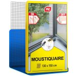 Moustiquaire fenetre ajustable 130x150cm toile moustiquaire - grillage fine maille inclut une bande adh��sive ...