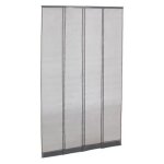 Moustiquaire rideau porte passages intensifs - l 130 x h 230 cm gris
