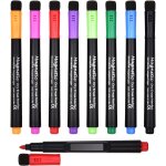 Mujj - lot de 8 marqueurs effaables pour tableau blanc, effaables a sec, marqueurs magntiques avec ...