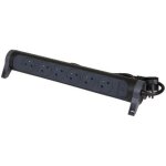 Multiprise 6 prises 2 ples terre rotative  fixer legrand noir et gris 3 m