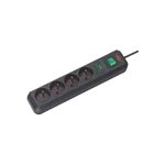 Multiprise brennenstuhl eco - line 4 prises parasurtenseur 4500a avec interrupteur noir 1159701