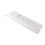 Multiprise easy eject 3x2p + t (16a) - 2 ports usb - mant�a - otio