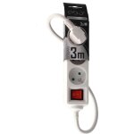 Multiprise - edo - logan - 3 prises 2p + t - interrupteur - 3m - protection enfants