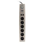 Multiprise parafoudre 6 prises 16a avec interrupteur + usb rj11