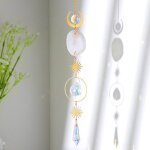 Mur de cristal elen pierre brute d'agate, pendentif yeux de soleil et étoiles, décorations pour la maison, ... Mur de cristal elen pierre brute d'agate, pendentif yeux de soleil et étoiles, décorations pour la maison, ...