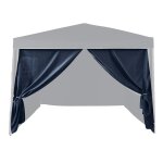Mur porte bleu pour tonnelle pliante 3 x 3 m