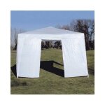 Mur tonnelle de jardin 3 x 3 avec porte blanc