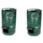 Mvi 2 pieces 80l dechets organiques cuisine jardin cour compost sac portable environnement pe tissu planteur ...