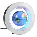 Nak globe terrestre led levitation magn?tique 4 lumineux flottant bleu