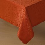 Nappe automne rectangulaire 240x140 cm anti tache orange jacquard nappe ext�rieurs r�sistant � l'eau, ...