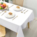 Nappe blanche rectangulaire anti - taches lavable, nappe exterieur impermeable jardin, pour salle a manger, ... Nappe blanche rectangulaire anti - taches lavable, nappe exterieur impermeable jardin, pour salle a manger, ...