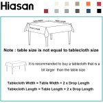 Nappe blanche rectangulaire anti - taches lavable, nappe exterieur impermeable jardin, pour salle a manger, ...