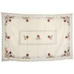 Nappe brode 150x220cm, couverture de table a manger, dcoration de salle a manger, cuisine, maison, ...