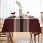 Nappe carr en lin 100 x 100 nappe rouge aspect lavable et impermable nappe de jardin nappe de nol ...