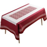 Nappe chemin de table nappe rectangulaire set de table nappe en filet de mariage rouge imperméable et ... Nappe chemin de table nappe rectangulaire set de table nappe en filet de mariage rouge imperméable et ...