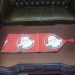 Nappe drapeau de table en lin 35x175cm, lettres de nol imprimes, dcoration de fte pour la maison