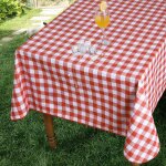 Nappe exterieur impermeable plastique rectangulaire toile cir�e 100 x 140 cm carreaux rouge et blanc ...