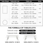 Nappe florale de nol, nappe rond hiver, housse de table en antitache impermable lavable pour fte de ...