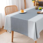 Nappe gris clair 140 x 100 nappes rectangulaire exterieur impermable jardin anti - taches lavable dcoration ...