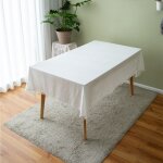 Nappe jacquard g�om�trique blanche en coton, 39. 3x55. 1 pouces, nappe de table basse en fourrure, coupe ...